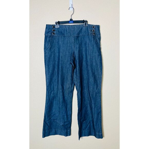 NWT Cato Relaxed Fit Wide Leg Jeans Denim Womens Plus Size 18 - Picture 1 of 11
